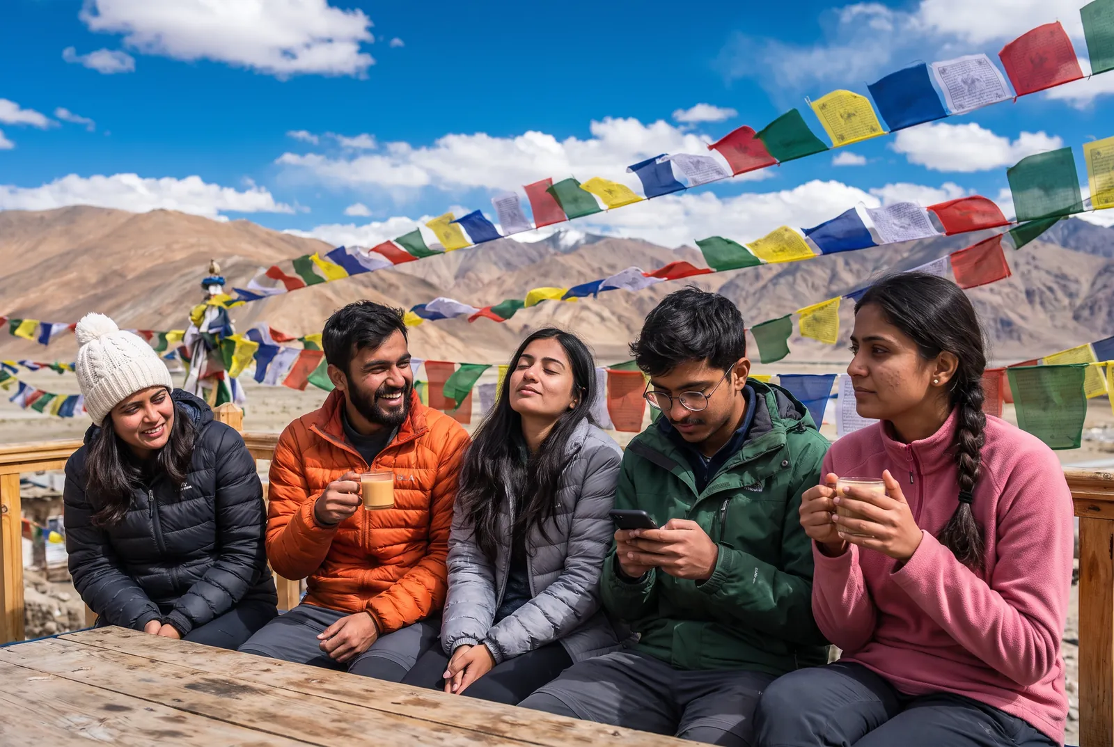 Ladakh: Butter tea under the flags
